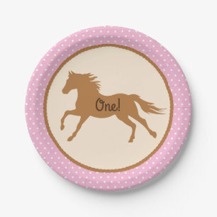 Cowgirl Horse Pony Niedlich 1. Geburtstag Party Th Pappteller
