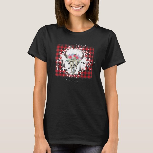 Cowgirl Howdy Heifer Western Rodeo Girl T-Shirt (Vorderseite)