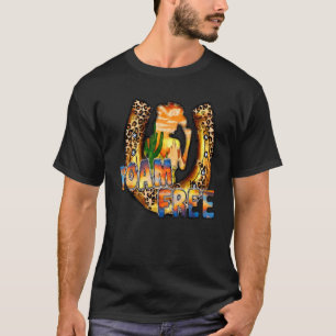 Cowgirl Hufeisen Streife Frei Wilde Seele Western  T-Shirt