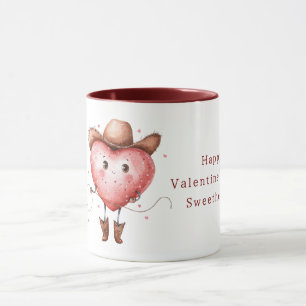 Cowgirl Hut Stiefel Herz Valentinstag Tasse