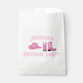 Cowgirl Hut und Boots Light Pink Text Geschenktütchen