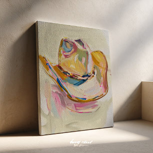 Cowgirl-Hut-Wandkunst Leinwand