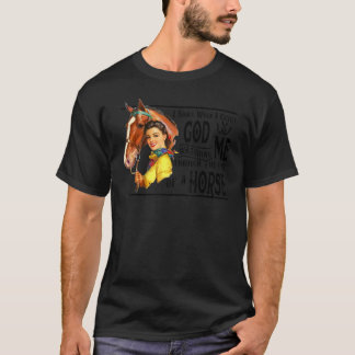 Cowgirl Ich lächle, wenn ich Gott beim Western-Sch T-Shirt