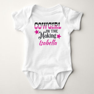 Cowgirl im Personalisierten machen Baby Strampler