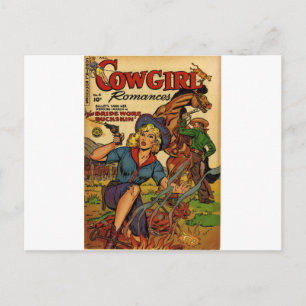 Cowgirl im Range Postkarte