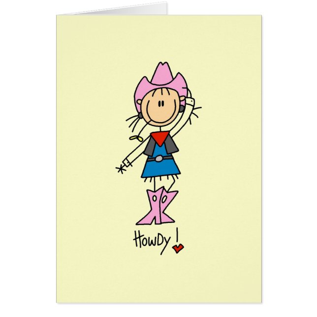 Cowgirl in den rosa T - Shirts und in den (Vorne)
