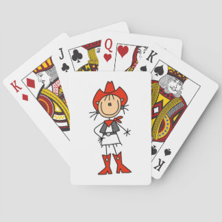 Cowgirl in Red T - Shirt and Gifts Spielkarten