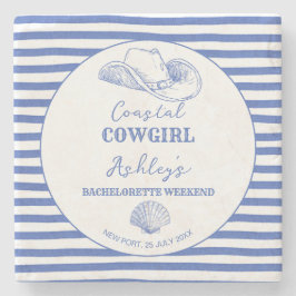 Cowgirl Junggeselinnen-Abschied bevorzugt bedruckt Steinuntersetzer