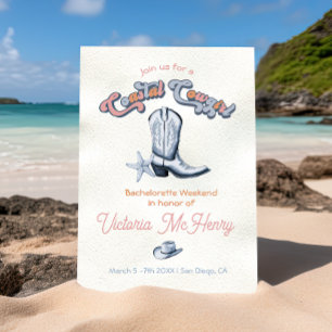 Cowgirl Junggeselinnen-Abschied Boots Hat Einladung