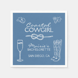 Cowgirl Junggeselinnen-Abschied Weekend Serviette