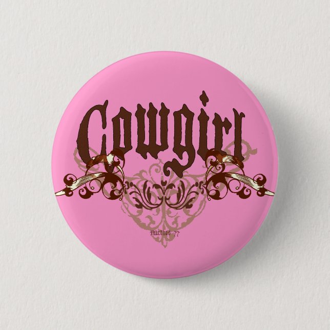 Cowgirl-Knopf Button (Vorderseite)