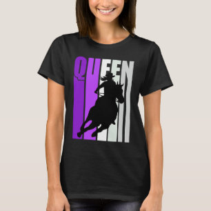 Cowgirl Königin Rodeo Frauen Südliche Mädchen Lila T-Shirt