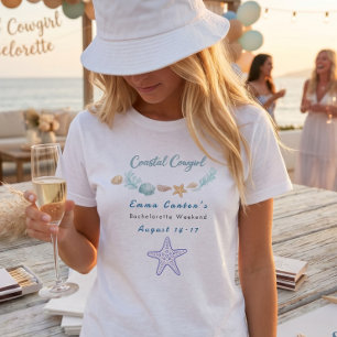 Cowgirl-Küsten-Junggesellinnen-Abschiedsparty wöch T-Shirt