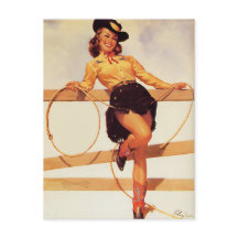 Cowgirl lächelnd Pin Up