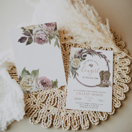 Cowgirl Land Rustikale Geburtstagseinladung Einladung