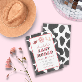 Cowgirl Last Rodeo Disco Junggeselinnen-Abschied Einladung