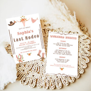 Cowgirl Last Rodeo Junggeselinnen-Abschied Einladung