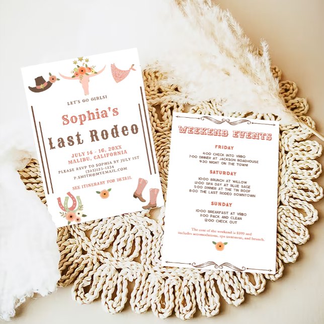 Cowgirl Last Rodeo Junggeselinnen-Abschied Einladung (Von Creator hochgeladen)
