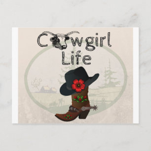 Cowgirl Life Postkarte