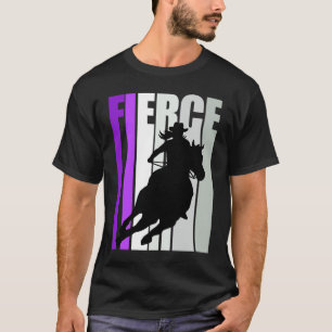 Cowgirl Lila Heftige Motivierende Western-Themen-S T-Shirt
