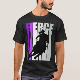 Cowgirl Lila Heftige Motivierende Western-Themen-S T-Shirt