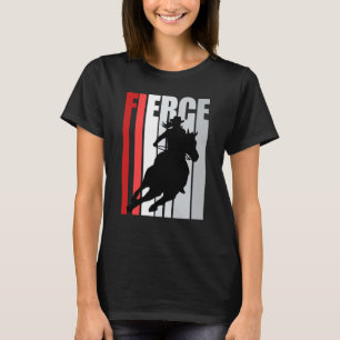Cowgirl Lila Heftiges Motivierendes Western-Thema T-Shirt
