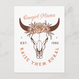 Cowgirl Mama Country Mama Mutter Hausfrau Tag Postkarte