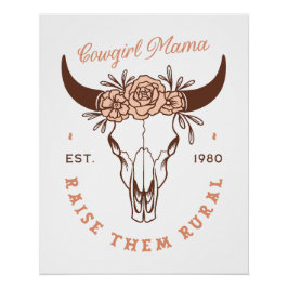 Cowgirl Mama Country Mama soll sie ländlich erzieh Poster