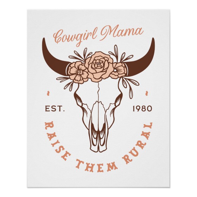 Cowgirl Mama Country Mama soll sie ländlich erzieh Poster (Vorderseite)