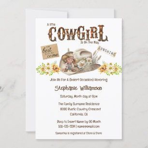 Cowgirl Marquee Western Cowboy hat Sonnenblumen Einladung