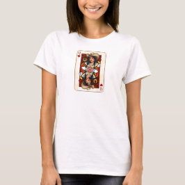 Cowgirl Midwest Queen of Hearts Card - Liebe Luck T-Shirt