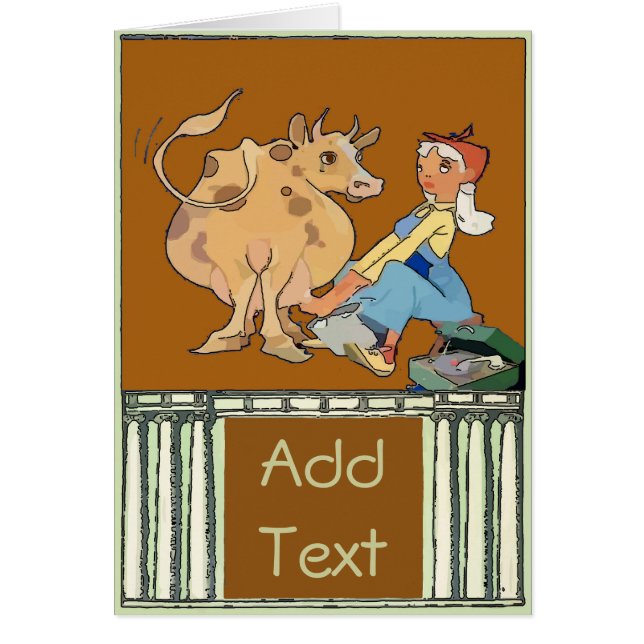 Cowgirl Milking Card (Vorne)