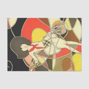 „Cowgirl mit Lasso“ von Jose Carlos Seidenpapier