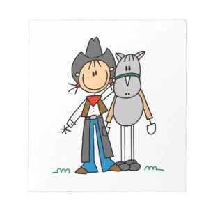 Cowgirl mit PferdeT - Shirts und -geschenken Notizblock