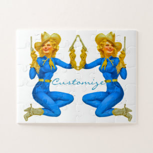Cowgirl mit Pistole Pin-Up Thunder_Cove Puzzle