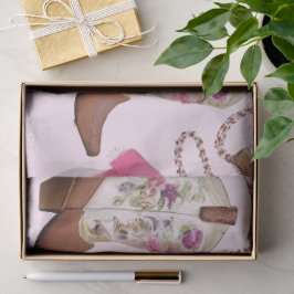 Cowgirl-Musterstil Seidenpapier