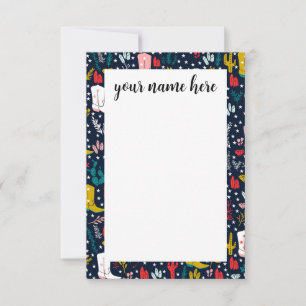 Cowgirl-Notecards für personalisierte Western Dankeskarte