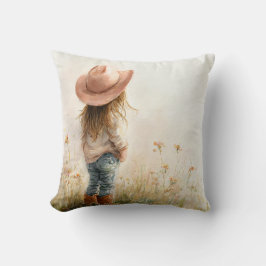 Cowgirl Nursery Pillow – Western Farm Decor Kissen