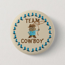 Cowgirl-oder Cowboy-Geschlecht decken Team-Knopf Button