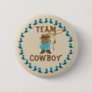 Cowgirl-oder Cowboy-Geschlecht decken Team-Knopf Button