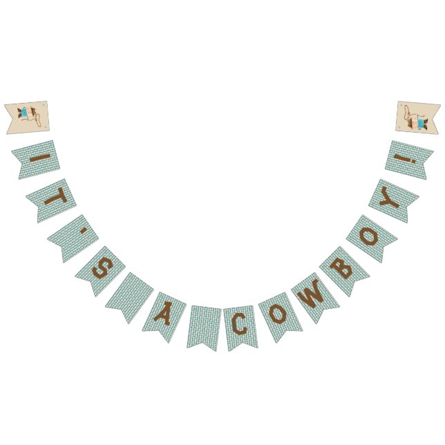 Cowgirl-oder Cowboy-Geschlecht decken Wimpelkette (Alle)