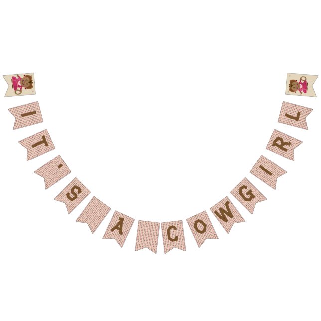 Cowgirl-oder Cowboy-Geschlecht decken Wimpelkette (Alle)