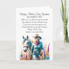 Cowgirl Oma Dankeskarte