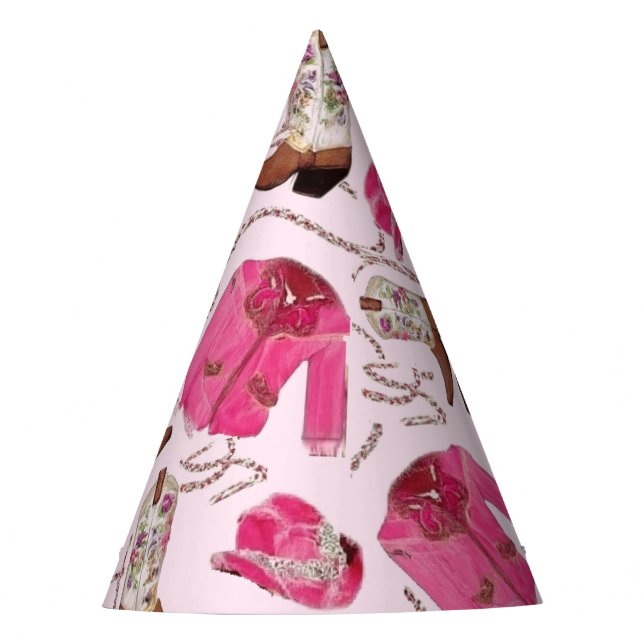 cowgirl pattern style partyhütchen (Vorderseite)