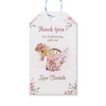Cowgirl Pferd Blumen Western Geburtstag Danke