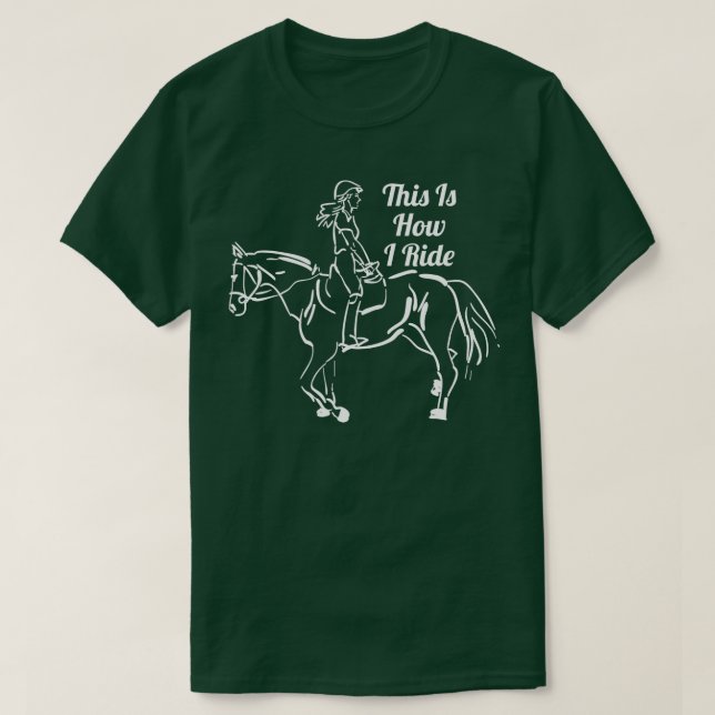 Cowgirl Pferdereiten Rückwärtsfahrt für W T-Shirt (Design vorne)
