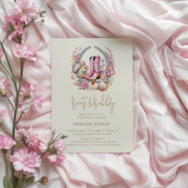 Cowgirl Pink Boots Brautparty Einladung