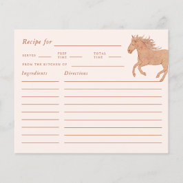 Cowgirl Pink Brautparty Rezept Card