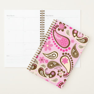 Cowgirl Pink Brown Paisley Flowers Country Texas Planer