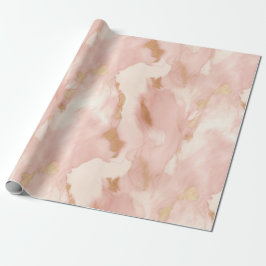Cowgirl Pink Cream Brown Gold Cowhide Geschenkpapier